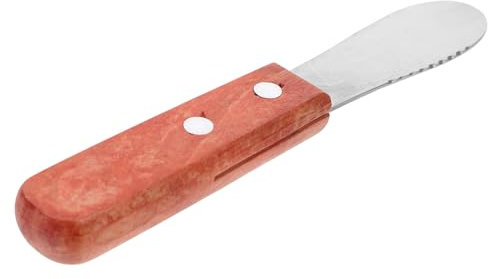 GLEAVI Épandeur à Beurre Avec Manche Bois Grattoir à Confiture Épandeur à Fromage Outil De Cuisine Portable Pour Étaler La Confiture Beurre