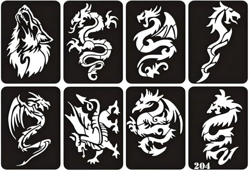 Temporäre Drachen Tattoo Schablone Tattoo Vorlage 8 Drachen Schablonen N.204
