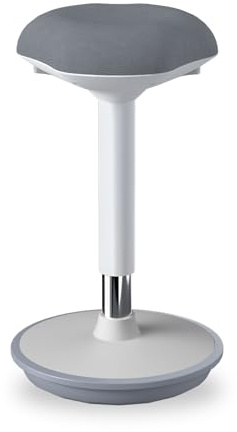 ERGO COLLECT Wobble Stool Adults, Adjustable Height Standing Desk Chair Stool with Non-Slip Base and Upgraded Lift,for Home and Office (Grey)