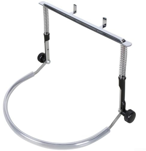 Mundharmonika-Halter, Professioneller verstellbarer Mundharmonika-Halter, mit stabilem Stahlrahmen und verstellbarem 2-Federspannsystem, für die meisten Mundharmonika-Modelle (Silber)