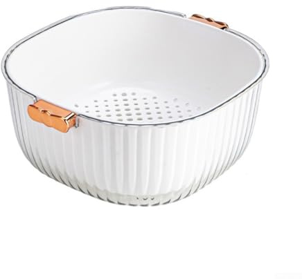 Colador de plástico para bayas con asas cómodas, coladores de alimentos para tareas de cocina, aptas para lavavajillas y para un uso duradero (B)