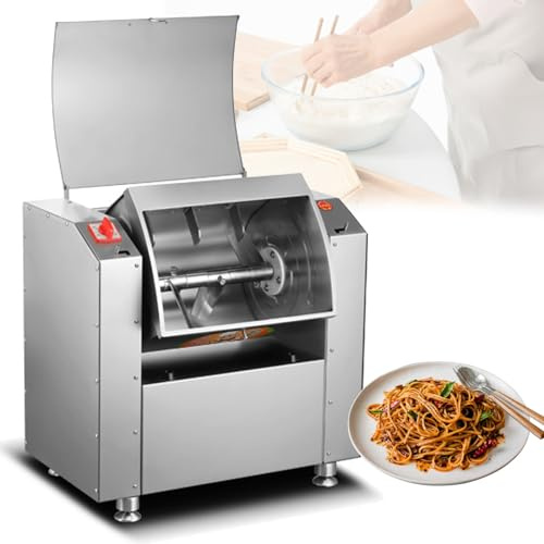 Amasadoras para hornear Amasadora de masa de 1500 W, batidora de alimentos comercial, batidora de pie de gran capacidad de 5 kg para escuelas, panaderías, restaurantes, pizzerías, máquina am