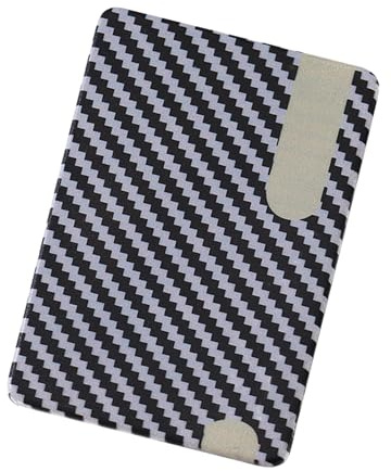 Zenlir Cartera fina con clip de fibra de carbono para proteger dinero en efectivo y tarjetas de almacenamiento masculino On Proceed Extreme Thin Carbonfiber Card Holder, gris oscuro