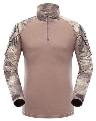Polotröjor funktion utomhus sport jakt skytte BDU kläder kamouflage skjorta undertröja män kortärmad, b, M