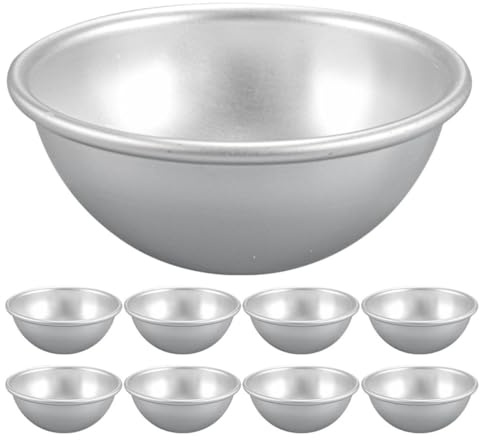 NOLITOY Juego de 9 Moldes para Tartas Individuales, Moldes de Aluminio Livianos para Hornear Postres, Pasteles y Flanes, Ideales para Meriendas Caseras o Reuniones Familiares