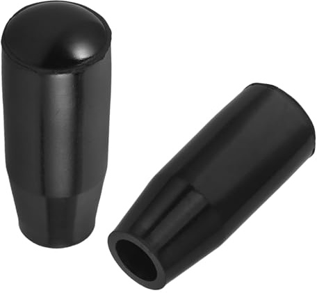 jojofuny 2pcs Plastic Fireplace Door Handle Cover Heat-Resistant Black 8mm | High Temperature Resistant, Anti-Scald Barrier, Firm Attachment, 2pcs Set, Black Finish, 5.70X2.20X2.20cm
