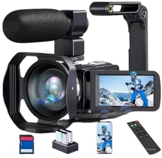 gdsDEs Videocamera professionale con sensore CMOS 4K UHD, Dual-Pixel CMOS AF, zoom ottico 15x e zoom digitale 600x for riprese video