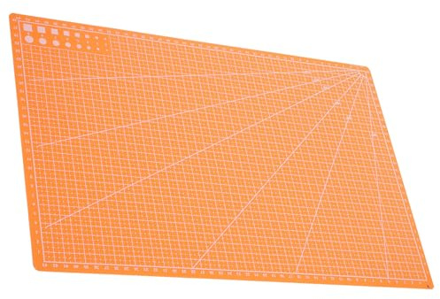 Happyyami Tapis de Découpe Auto-Réparateur en PP 60X90Cm Double Face pour Artisanat Couture et Gravure Artistique Protection de Surface École Orange