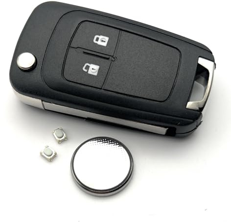 Automobile Locksmith Kit - for Vauxhall Opel Insignia Astra Mokka 2 button flip foldable key fob shell switches battery