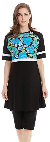 TianMaiGeLun Mädchen Muslimische Badeanzug Short Bescheidene Badebekleidung Modest Muslim Swimwear Islamische Schwimmanzug (2, 5XL)