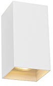 Qazqa Design Up and Down Wandleuchte, Wandlampe - Sabbir - Weiß, Quadratisch, max. 50W, Geeignet für LED, 2-flammig, 8cm, Ideal als Wohnzimmerlampe und Flur