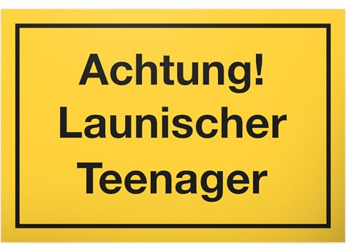 DankeDir! Launischer Teenager - Schild - Jugendzimmer Jungen & Mädchen Geschenkidee Zimmer Spruch Türschild - Zimmer Deko Geschenk Idee Tür Deko Dekoration Geburtstag Jugendliche