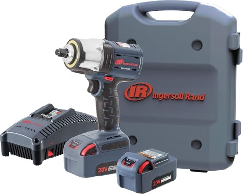 Ingersoll Rand 1/2 Tum 20 V Sladdlös Mutterdragare W5153-K22B-EU, 2 st. BL2022 Litiumjonbatterier 5,0 Ah och Laddare i 1 Förvaringsväska
