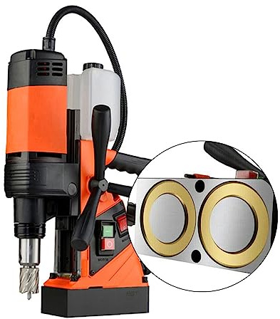 US STOCK 1100W Magnetic Drill Press Portable Magnetic Drilling Machines & Annular Cutters with 10000N Magnetic Force and 450RPM