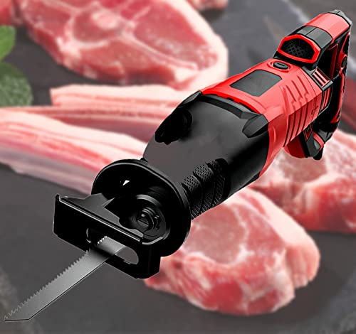 Scie à Os de Boucher Professionnel, Scie de Boucher Electrique Commerciale pour Couper les Viandes, Jambons et Os Surgelés, Scie Viande Congelée - Facile à Porter