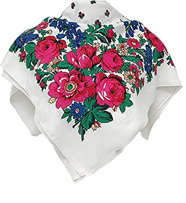 Sombreros Ucranianos Hijab MusulmáN PañUelos Cuadrados Rusos MantóN Envoltura Costumbres éTnicas Turbante PañO Bufandas Tradicionales,80cmx80cm, 5