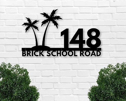 Numéros De Maison De Plaque D'adresse, Signe D'adresse Pour La Maison, Plaque D'adresse, Signes En Métal Personnalisés Pour La Maison, Signe De Nom De Famille, Signe De Décor En Métal