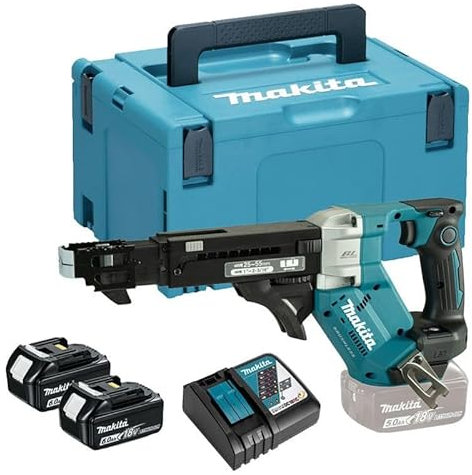 MAKITA DFR551RGJ Automatikschrauber 18 V LXT (2 x 6,0 Ah) 25-55 mm aus Makpac
