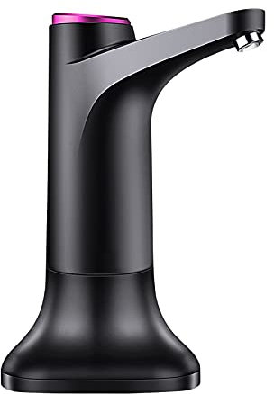 Tiamu Electric Portable Water Tap Pump, Automatic Water Dispenser for 4.5L-18.9L Jugs and Carafes, Quiet Operation, USB Charging, Drinking Water Dispenser for Kitchen Office Camping