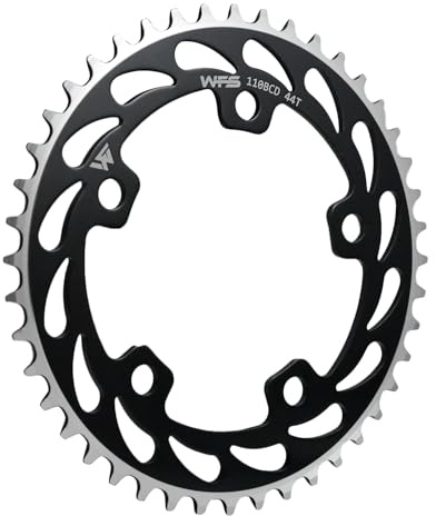 WFS Helix WFS3056-BO-N Kettenblatt 44T 1/8 Zoll, 110 mm, BCD 5 Armloch, Old School BMX Single Speed Fixie, Schwarz