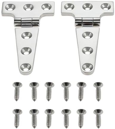 T-Scharnier 100x54mm 316 Edelstahl, mit M5 Schrauben, für Boot/Yacht | T-Förmige Scharniere aus 316 Edelstahl mit M5 Schrauben für Yacht,Boot,Tür,Tor