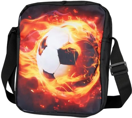 Onperpoe Football Insulated Lunch Box With Strap for Boys - Reusable Cooler Bag Tote for School Snacks and Picnic