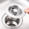 ViWaVee Waschbeckenstöpsel, Abflussstopfen Stöpsel Waschbecken Po Up, Abflusssieb mit Edelstahl für Haarsieb & Essensreste. Geeignet für Spülbecken Bohrung 76-81mm, Tiefe > 50mm. (Full Edelstahl)