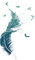 Stickers muraux plumes Bleu, autocollant mural deco murale chambre wall salon wall chambre à coucher autocollant moderne proverbes oiseaux décor muraux salon peintures murales 30 x 90 cm