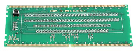 KIMISS Tester per Slot RAM DDR5 con Indicatore LED - Scheda di Test di Riparazione della Scheda Madre di Memoria Diagnostica Efficiente (Green)