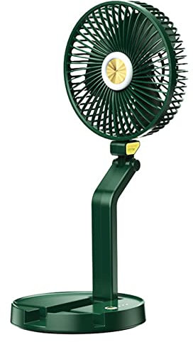 Sanfoelek 7 Inch LED Desk Fan Cooling 5200mAh Rechargeable Foldable Fan Portable 3 Speeds Wall Hanging Fan for Travel Office Home