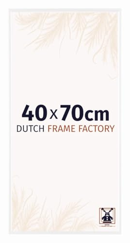 Dutch Frame Factory - Marco foto 40x70 cm Blanco Brillante - Plástico | Marco de foto, Cristal acrílico antirreflejos, Montaje en pared, Apta para fotos, pósteres o puzles, Made in Holland