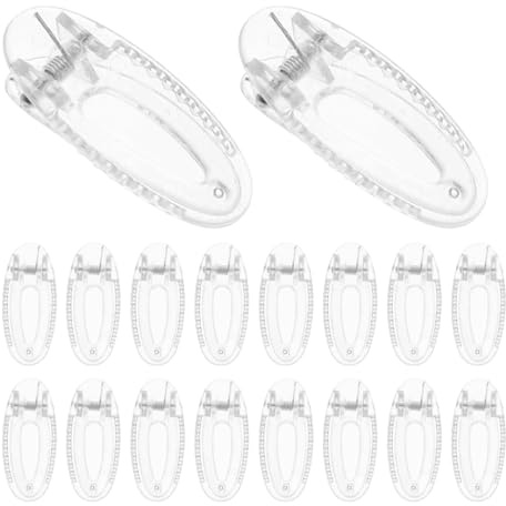Healvian 20 Pièces Pinces À Cheveux Transparentes 1.54 Pouce Mini Barrettes Ovales Antidérapantes Pour Enfants Filles Accessoires Confortables Et Polyvalents Pour École Et Fêtes