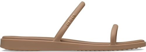 Crocs Women Miami Two-Strap Sandals Milk Chocolate 9 Medium