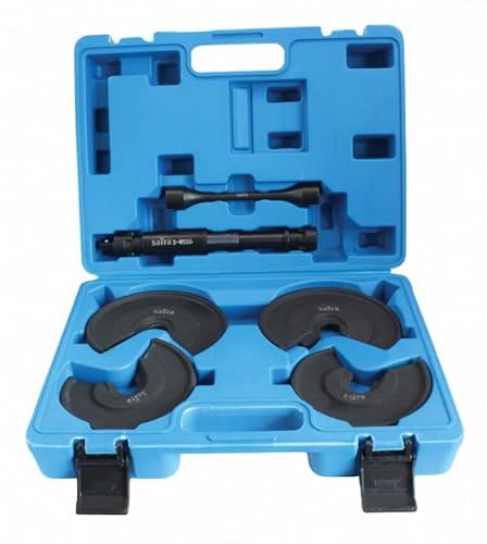 Satra Tensor de muelles internos, 6 piezas, universal, con 2 pares de platos de presión, paso de 30 mm, en maletín de plástico