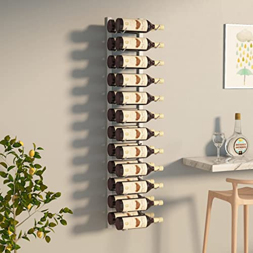 LLEZKBR Armoires et rangement, casier à vin mural pour 24 bouteilles en fer blanc
