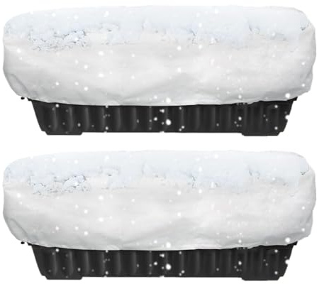Yjkedfh Mantas Antihielo para Plantas de Exterior - 2 Piezas Tela contra Heladas para Invierno,Protector con Cordón Resistente para Cultivos en Jardín Balcón Invernadero