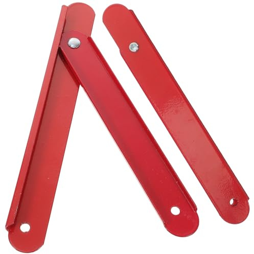 SOLUSTRE 2 Stück Aluminiumlegierung Dachbodentreppenscharnier Ersatzset Klappleiter Stufenscharnier mit 31mm Lochabstand Rot Lackierte Leiterzugstange Langlebig und Montagefreundlich für