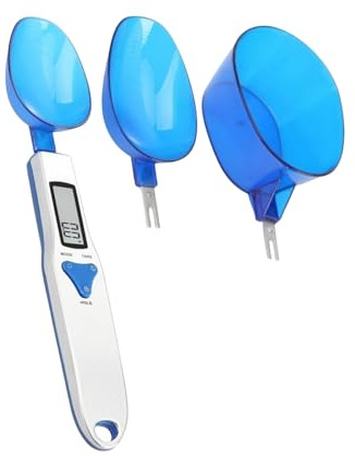 Bilancia elettronica multiuso per alimenti, bilancia digitale da cucina con 3 misurini per cucinare a casa e al ristorante