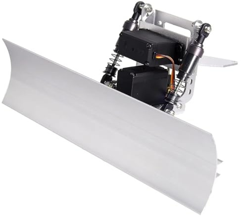 Kompatibel Mit Tamiya CW01 Lunchbox Midnight Pumpkin 1/12 RC Autoteile Aluminium Schneeschaufel Schneepflug Kit Servomotor RC Auto Teile(Silver)
