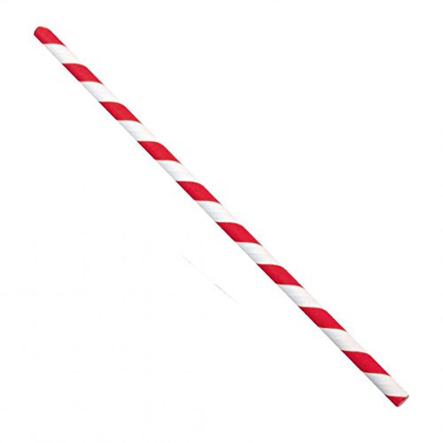 TAMLED SET Trinkhalm aus Papier 1000 Stück rot weiß