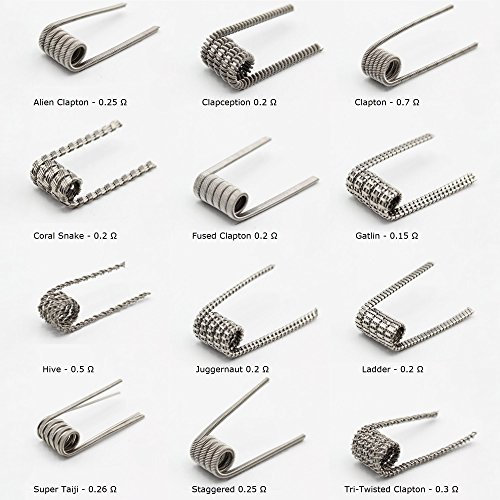 10x NI80 - Alien Clapton 0,25 Ω Coils Draht Wicklung Selbstwickler Verdampfer Atomizer RDA, RBA, RTA, RDTA, Nichrome