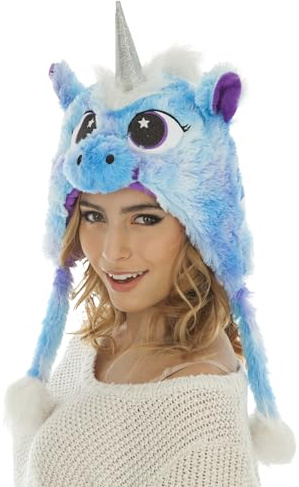 Chaks - Tiermütze für Erwachsene, Plüschhut mit Tiergesicht | Kostüm Accessoire für Karneval und Mottoparty, Plüschmütze mit Tiermotiv für Erwachsene