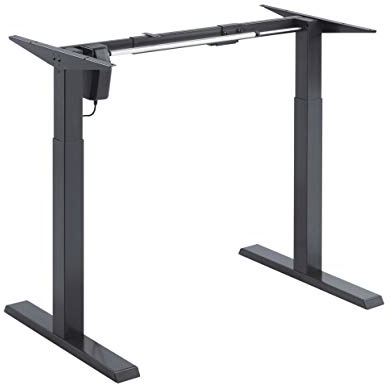 PureMounts Elektrisch höhenverstellbares Schreibtisch Gestell, Breite einstellbar für alle Tischplatten, 80kg Traglast, weiß, 73 cm - 123 cm