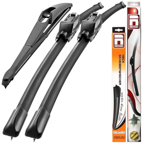 Recambo SCHEIBENWISCHER VORNE + HINTEN kompatibel für CITROEN C3 | BJ 09/2009-01/2017 (3er Set: 650mm / 400mm / 300mm)