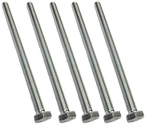 AERZETIX - C47312 - Juego de 5 Pernos M6x100 - cabeza hexagonal - Ø6x100mm - DIN 933 - clase 8.8 - acero galvanizado - bricolaje - herramienta de montaje/ferretería