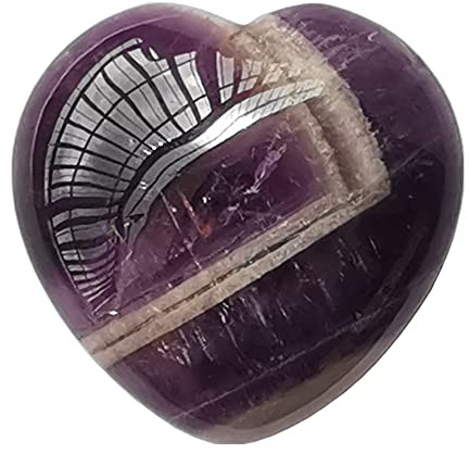 Manekieko La Palma De Cristal Púrpura Natural Se Preocupa Por Tallar Piedra De Amor En Forma De CorazónCristal De 40 Mm Y Piedra Terapéutica
