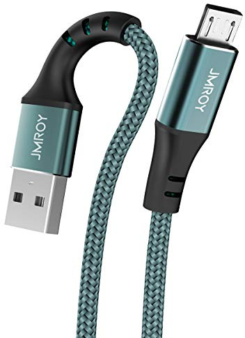 Câble Micro USB [3M] JMROY Chargeur Micro USB Charge Rapide Câble USB en Nylon Tressé Compatible pour Samsung S7 S6 Edge J3 J5 J7, Redmi Note 5 6 Pro, Wiko, Huawei, Kindle,Sony, LG