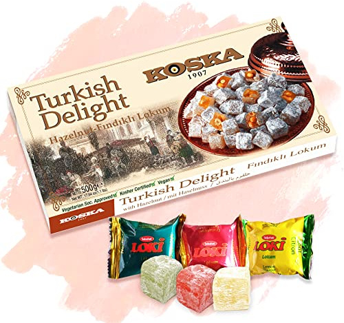 KOSKA Türkischer Honig - Lokum - Turkish Delight/Haselnuss - Findikli - Hazelnut + 3 Loki GRATIS dazu