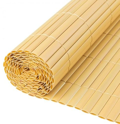 Grindi - Sichtschutzmatte Sichtschutzzaun Zaunblende für Balkon, Garten, Terrasse, flachen Platten Sichtschutzzaun, Schattiernetz, Sonnen- und Windschutz - PVC - GMP - Bambuszaun, 100x200 cm