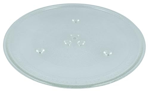 vhbw Mikrovågsugnstallrik kompatibel med Samsung MS23K3555EW, MW81W-S, MW82N mikrovågsugn – roterande tallrik med Y-inspelning, 285 mm, glas, transparent